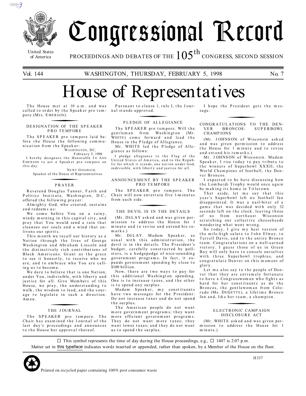 Entire Issue of National Madam Speaker, While the Resolution National Level