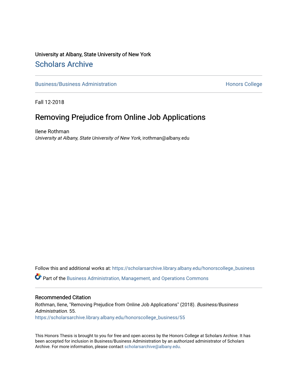 Removing Prejudice from Online Job Applications