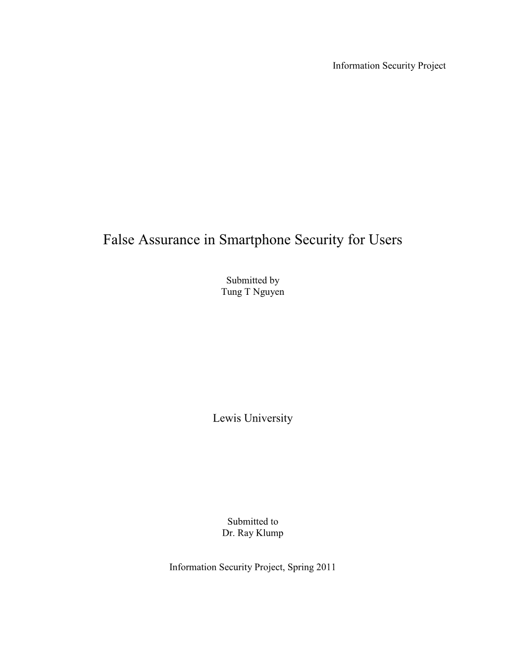 False Assurance in Smartphone Security for Users