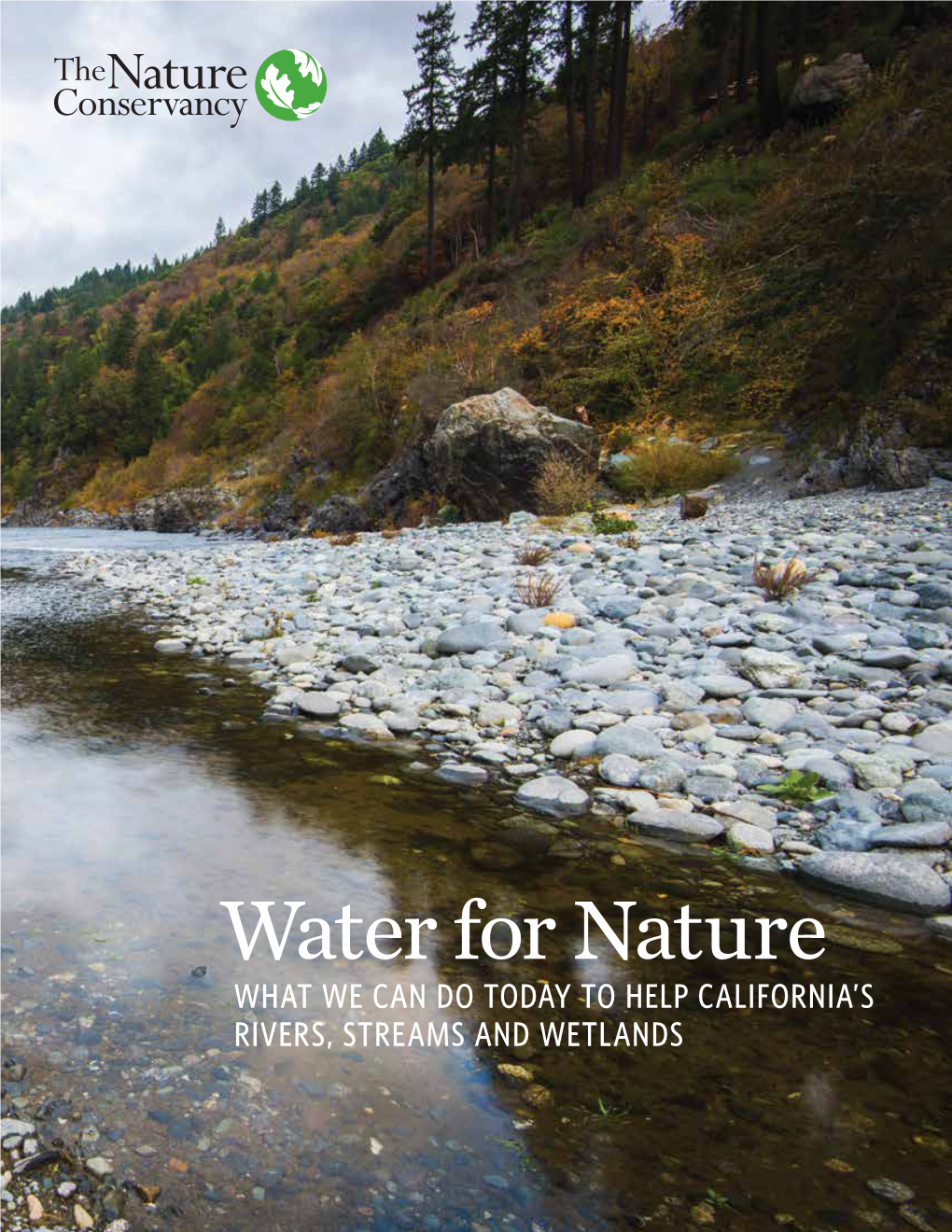 Water for Nature WHAT WE CAN DO TODAY to HELP CALIFORNIA’S RIVERS, STREAMS and WETLANDS TABLE of CONTENTS