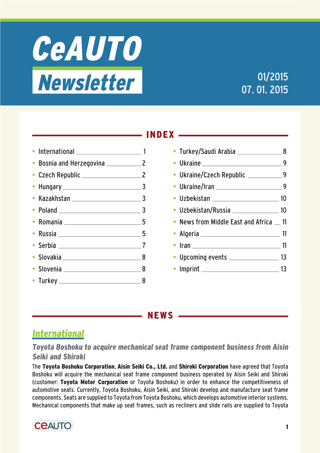 Ceauto 01/2015 Newsletter 07