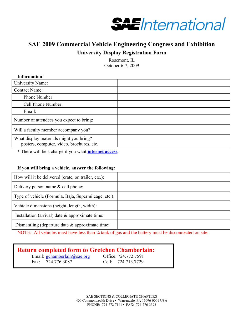 SAE Commercial Vehicle Engineering Congress and Exhibition