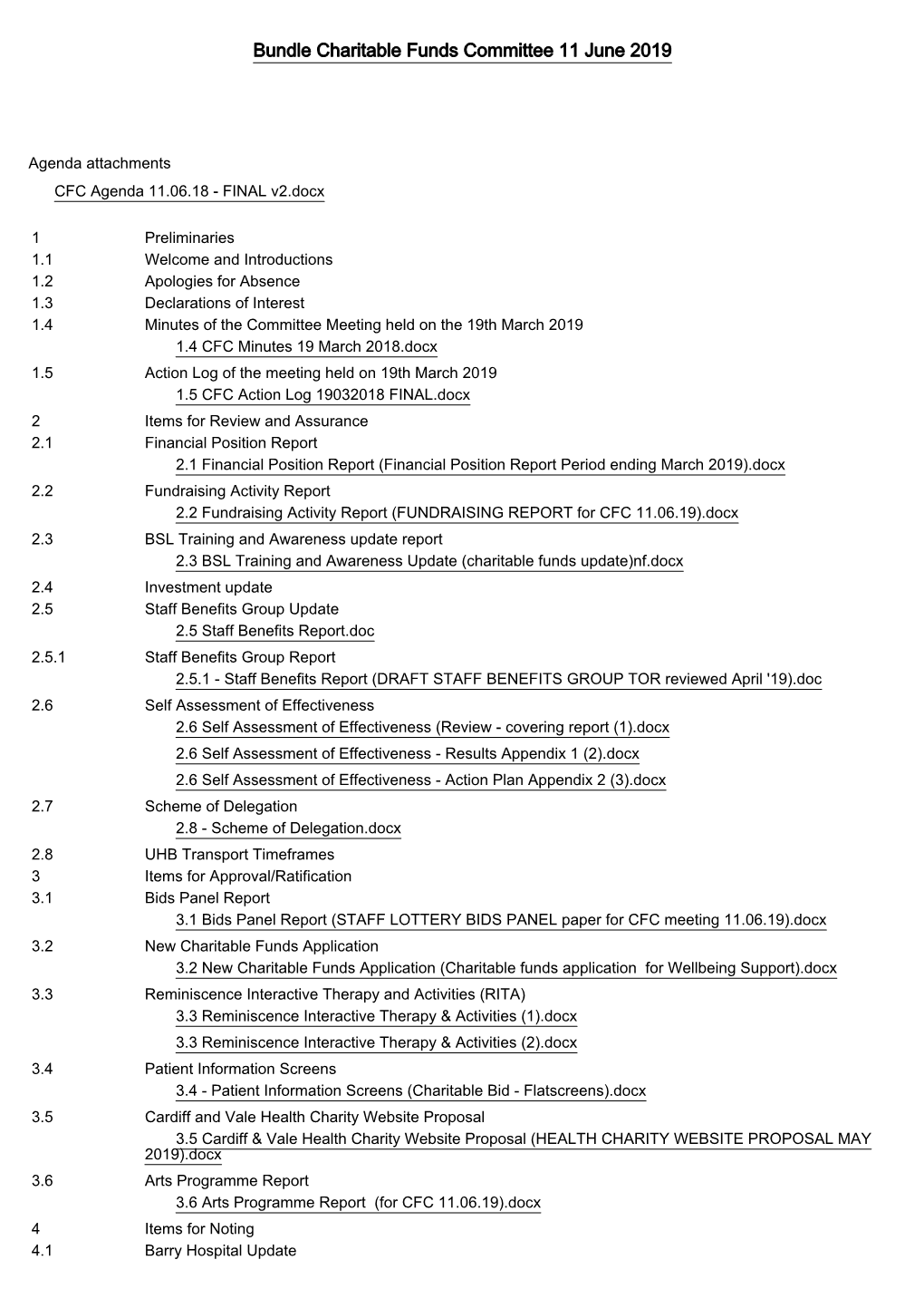 Bundle Charitable Funds Committee 11 June 2019