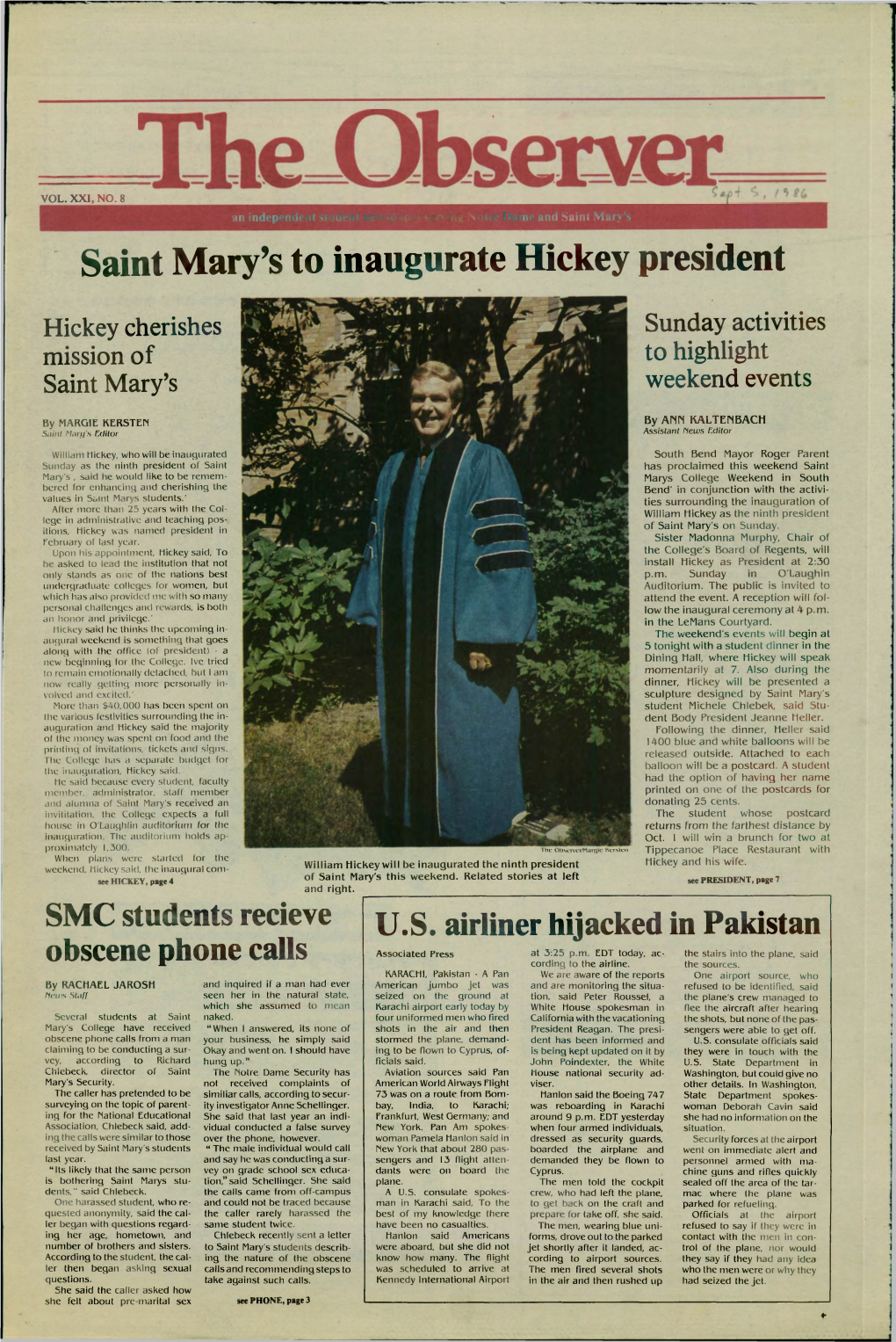 Saint Mary's to Inaugurate Hickey President