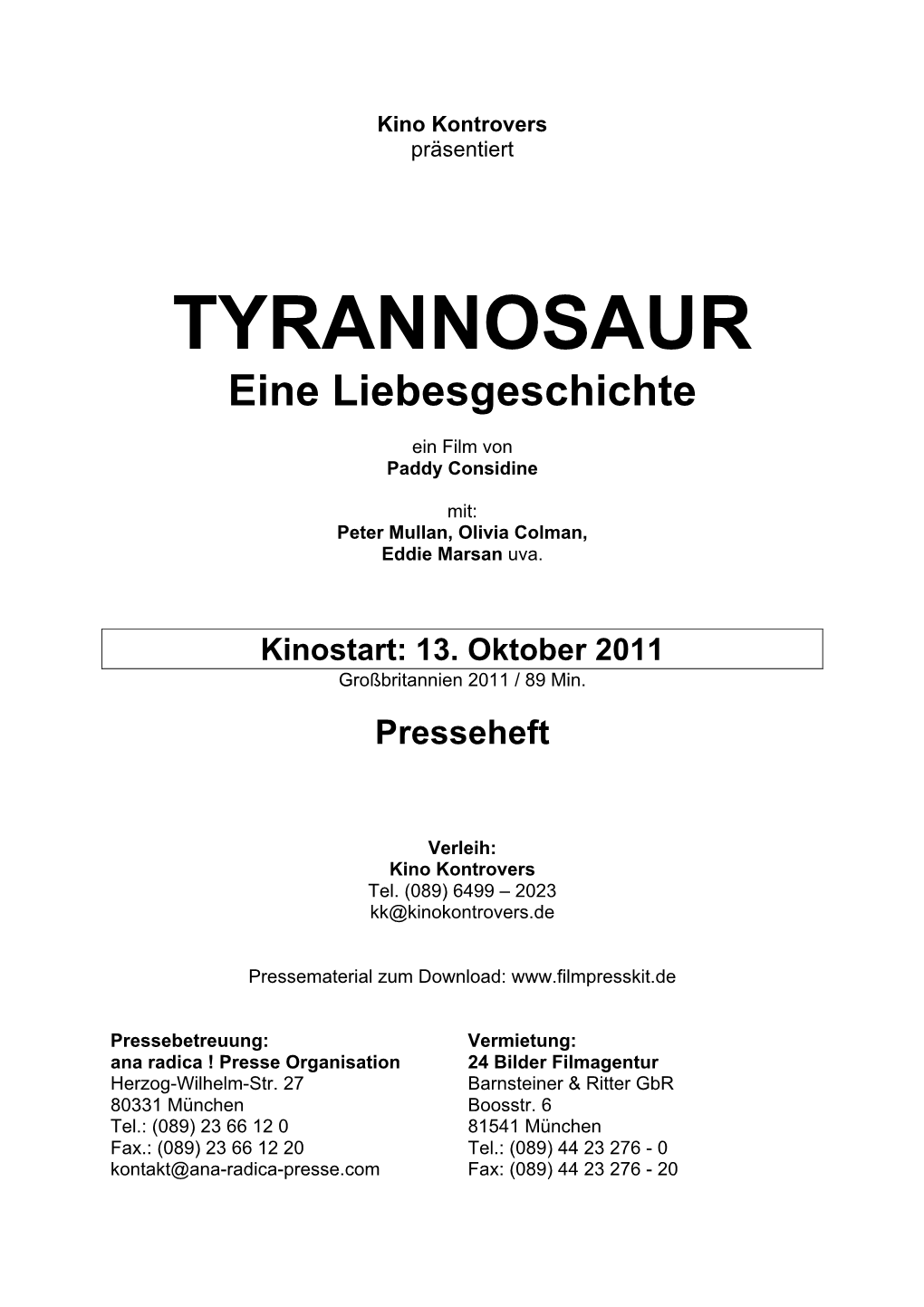 TYRANNOSAUR Eine Liebesgeschichte