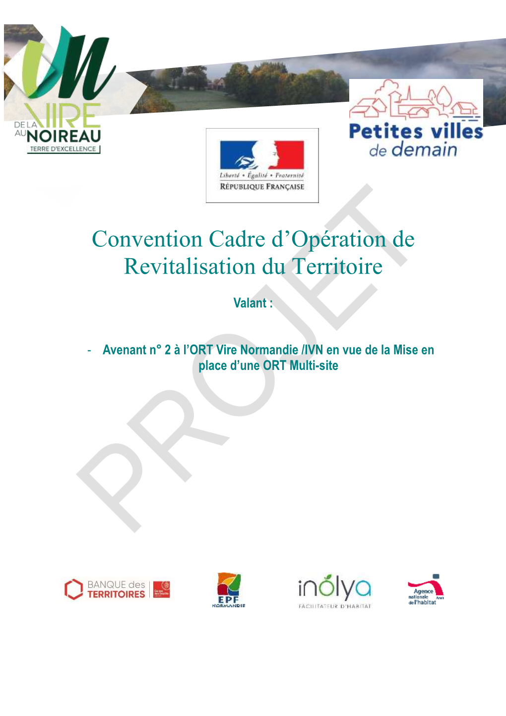 Convention Cadre D'opération De Revitalisation Du Territoire
