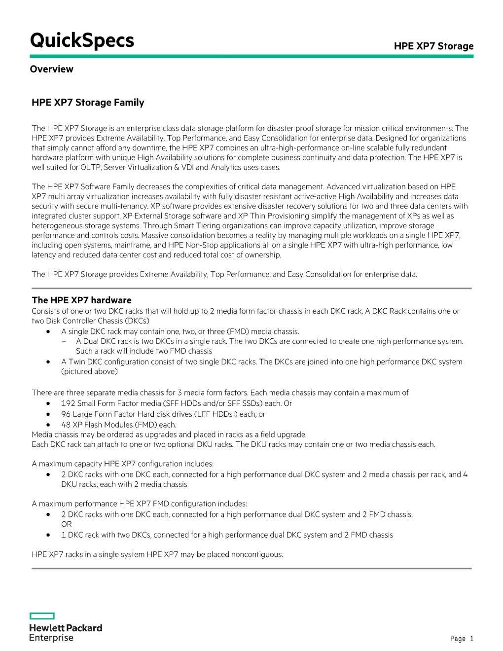 HPE XP7 Storage Overview