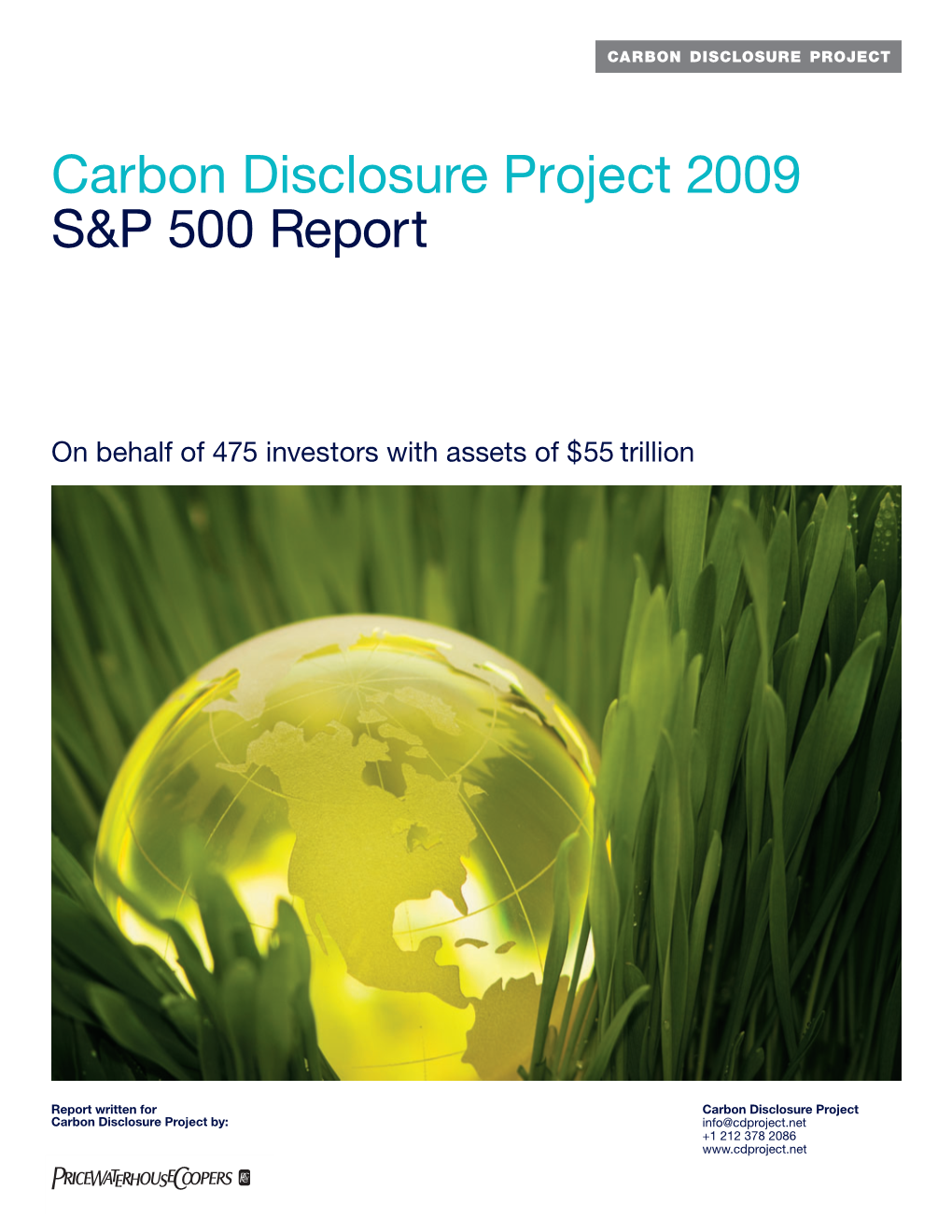 Carbon Disclosure Project 2009 S&P 500 Report