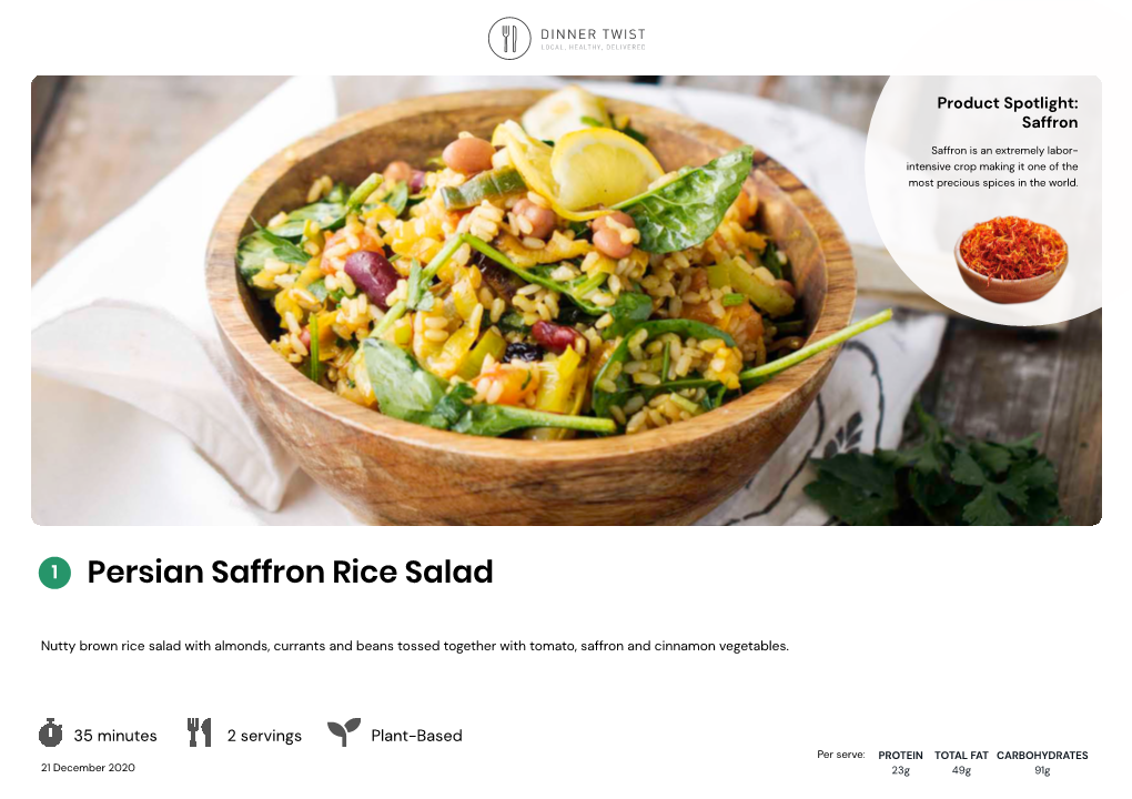 P Updated PB2 1. Persian Saffron Rice Salad