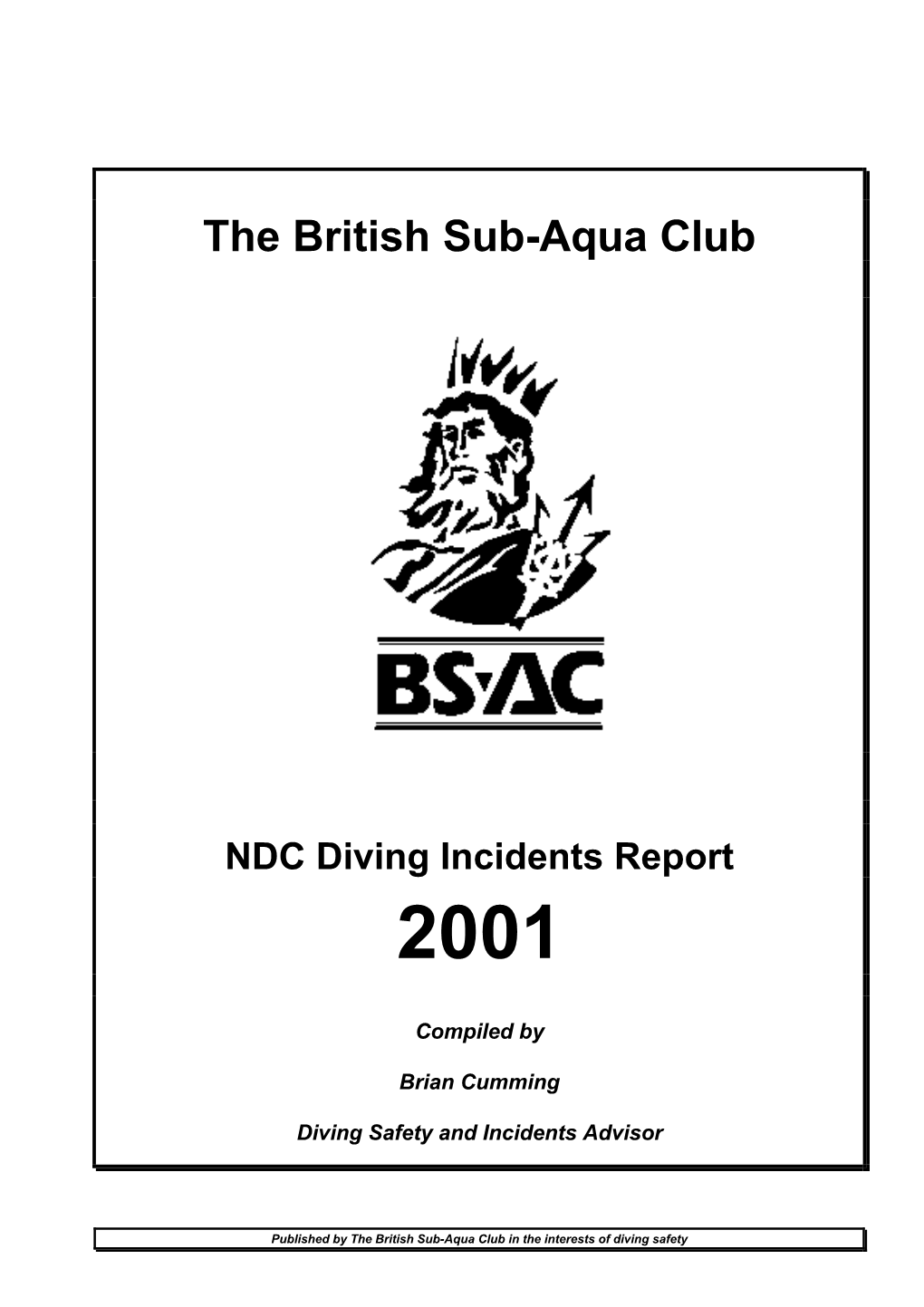 BSAC Annual Diving Incident Report 2002