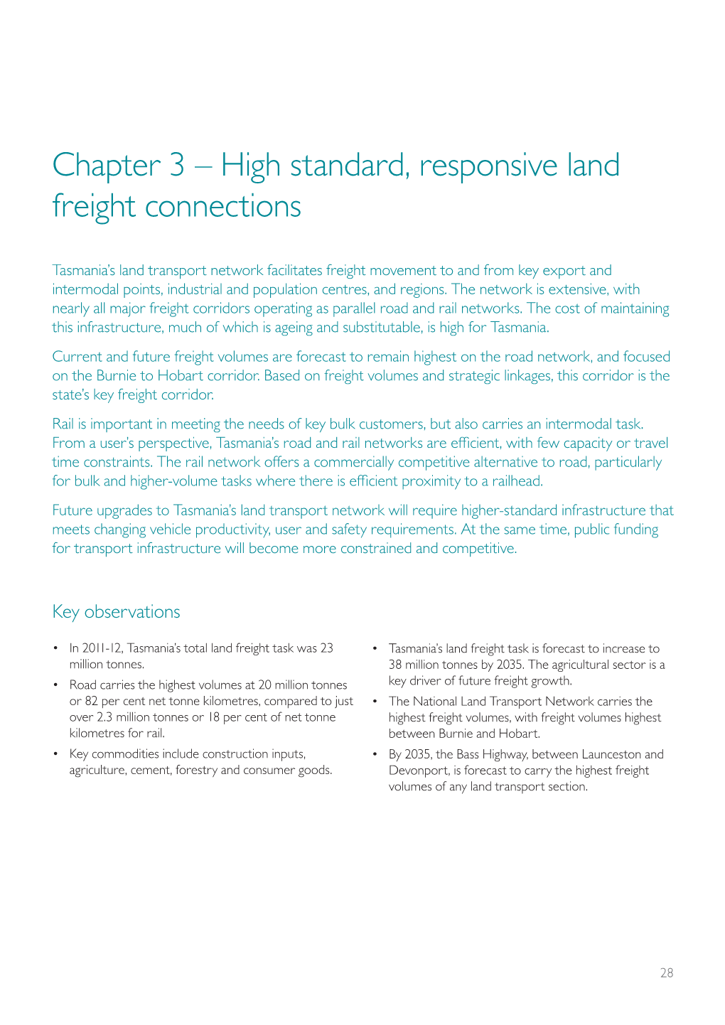 High Standard, Responsive Land Freight Connections