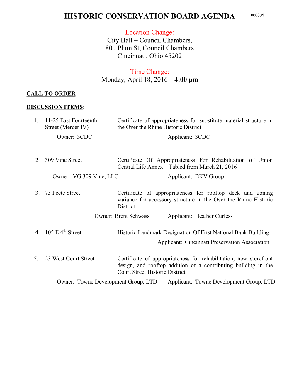 Historic Conservation Board Agenda 000001