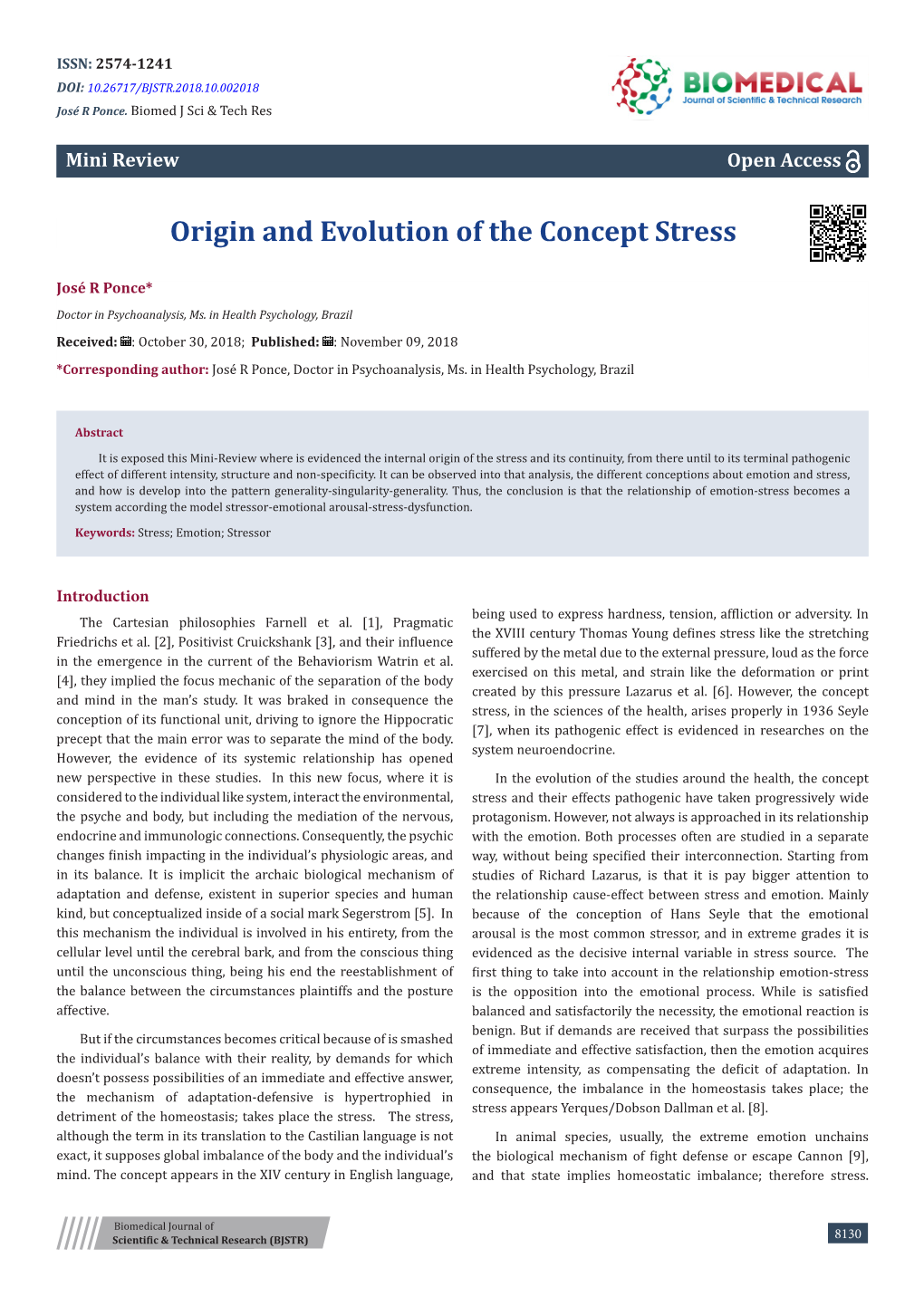 Origin and Evolution of the Concept Stress