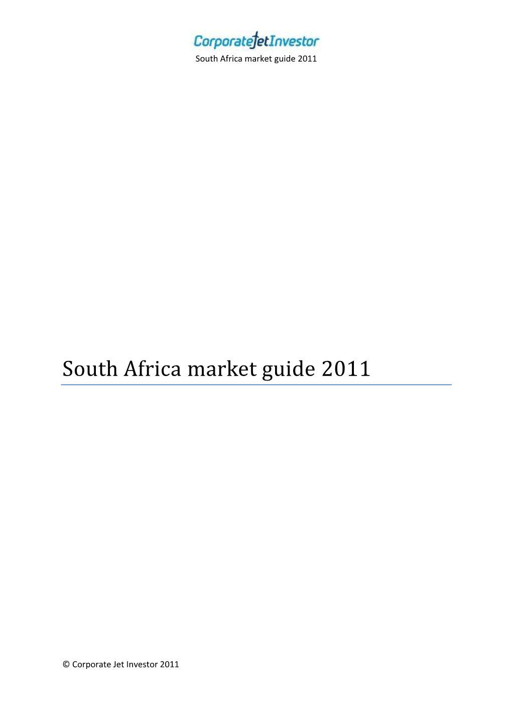 South Africa Market Guide 2011