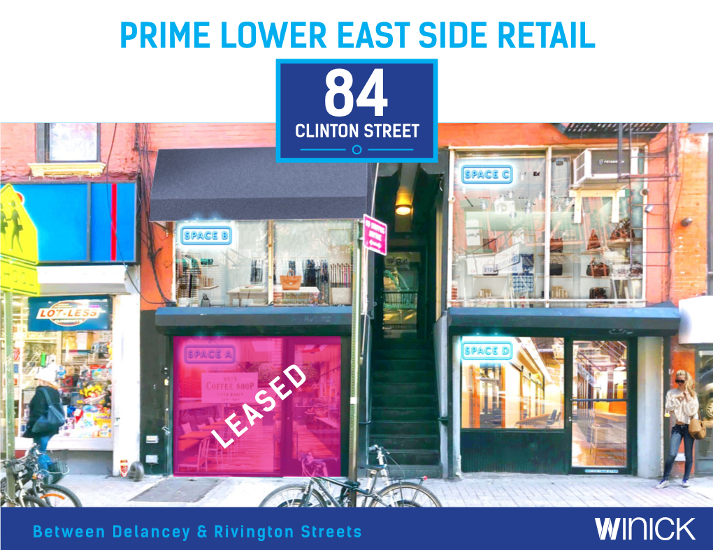 Prime Lower East Side Retail 84 Clinton Street