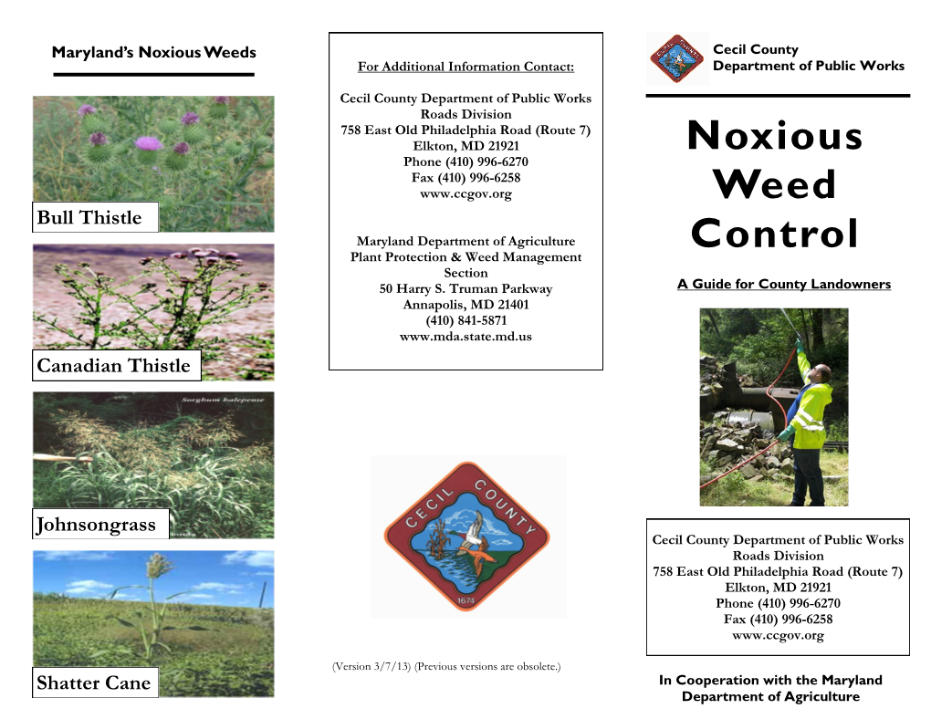 Noxious Weed Control