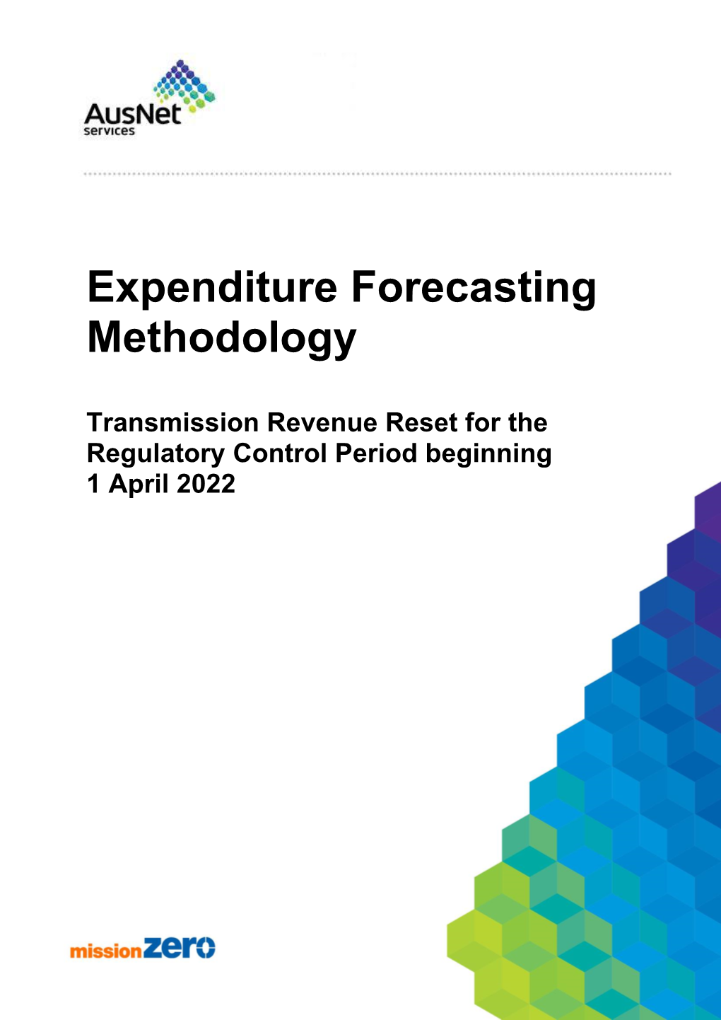 Expenditure Forecasting Methodology