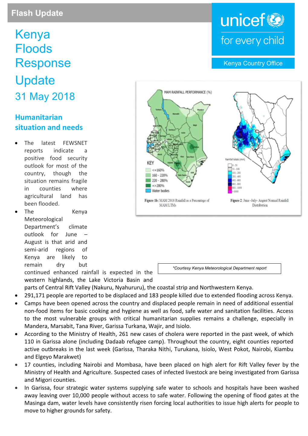 Kenya Floods Response Update
