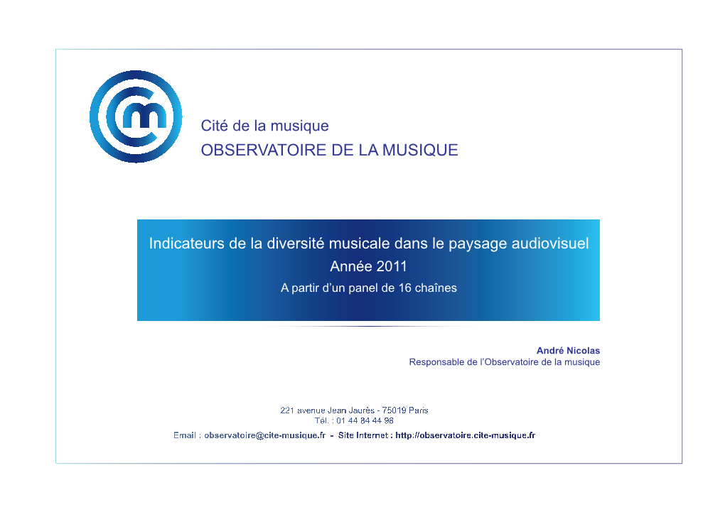 Observatoire De La Musique