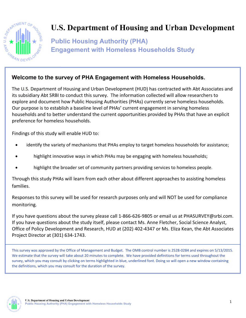 Public Housing Authority (PHA) Engagement with Homeless Households Study