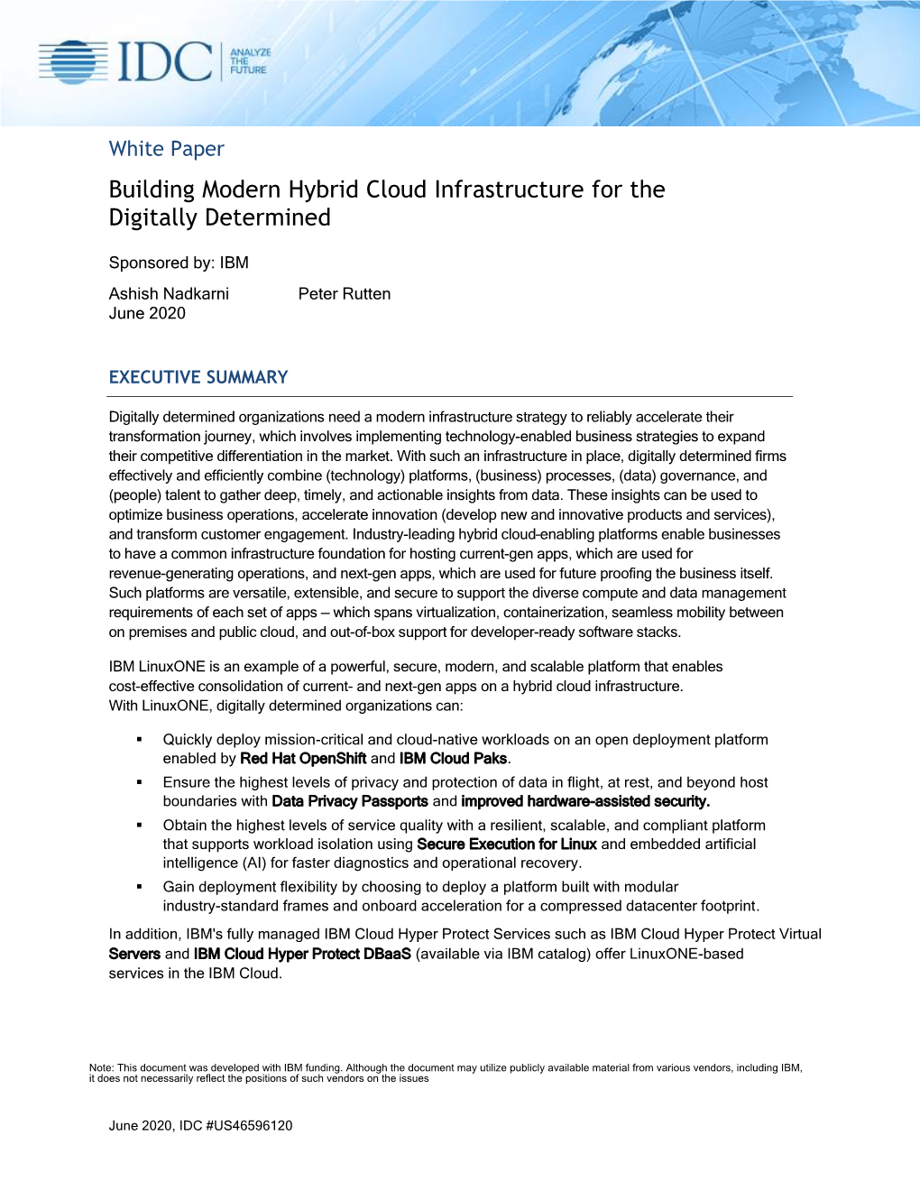 Building Modern Hybrid Cloud Infrastructure for the Digitally Determined