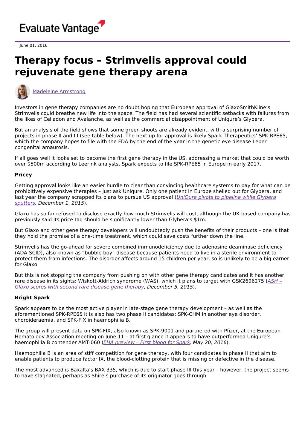Therapy Focus – Strimvelis Approval Could Rejuvenate Gene Therapy Arena