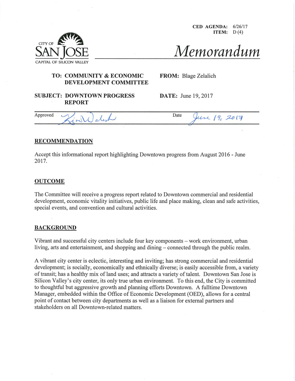 Memorandum CAPITAL of SILICON VALLEY