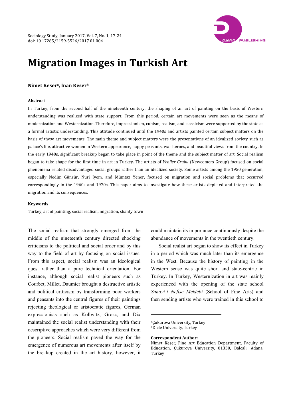 Migration Images in Turkish Art