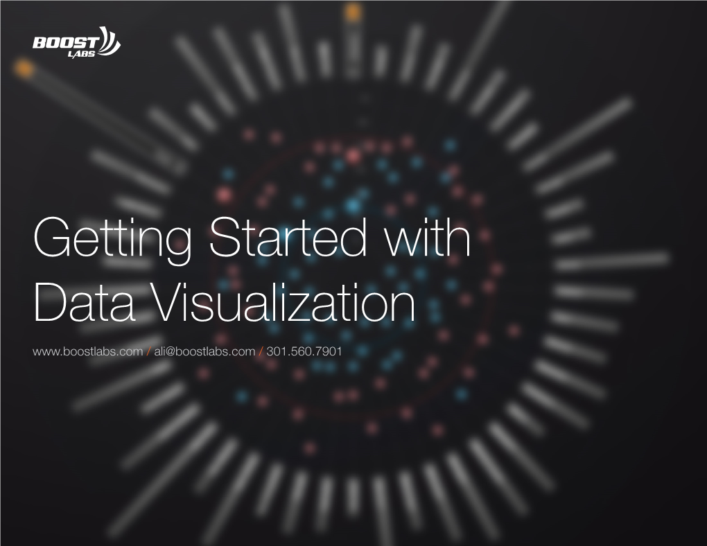 Getting Started with Data Visualization / Ali@Boostlabs.Com / 301.560.7901 Table of Contents