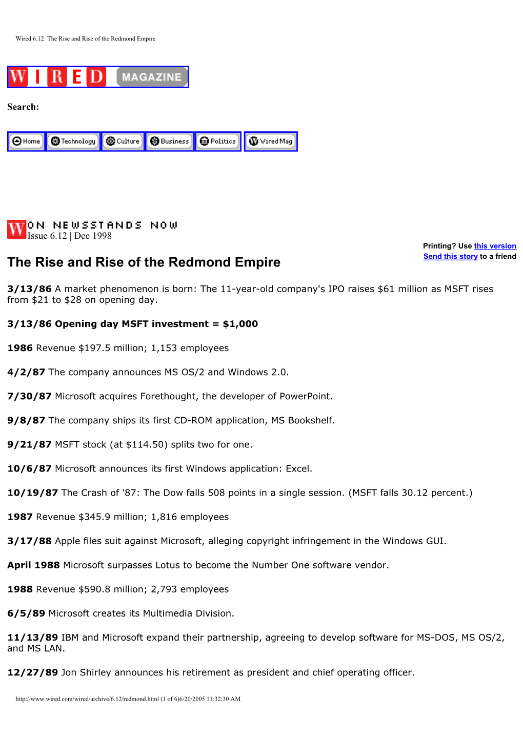 The Rise and Rise of the Redmond Empire