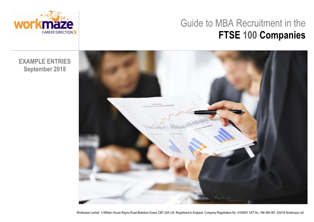 Example- Guide to MBA Recruitment in the FTSE UK
