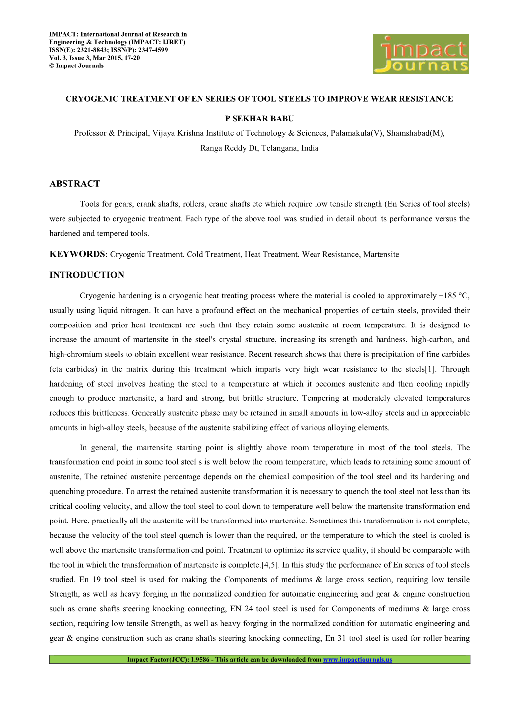 3. Eng-CRYOGENIC TREATMENT-Dr P Sekhar Babu