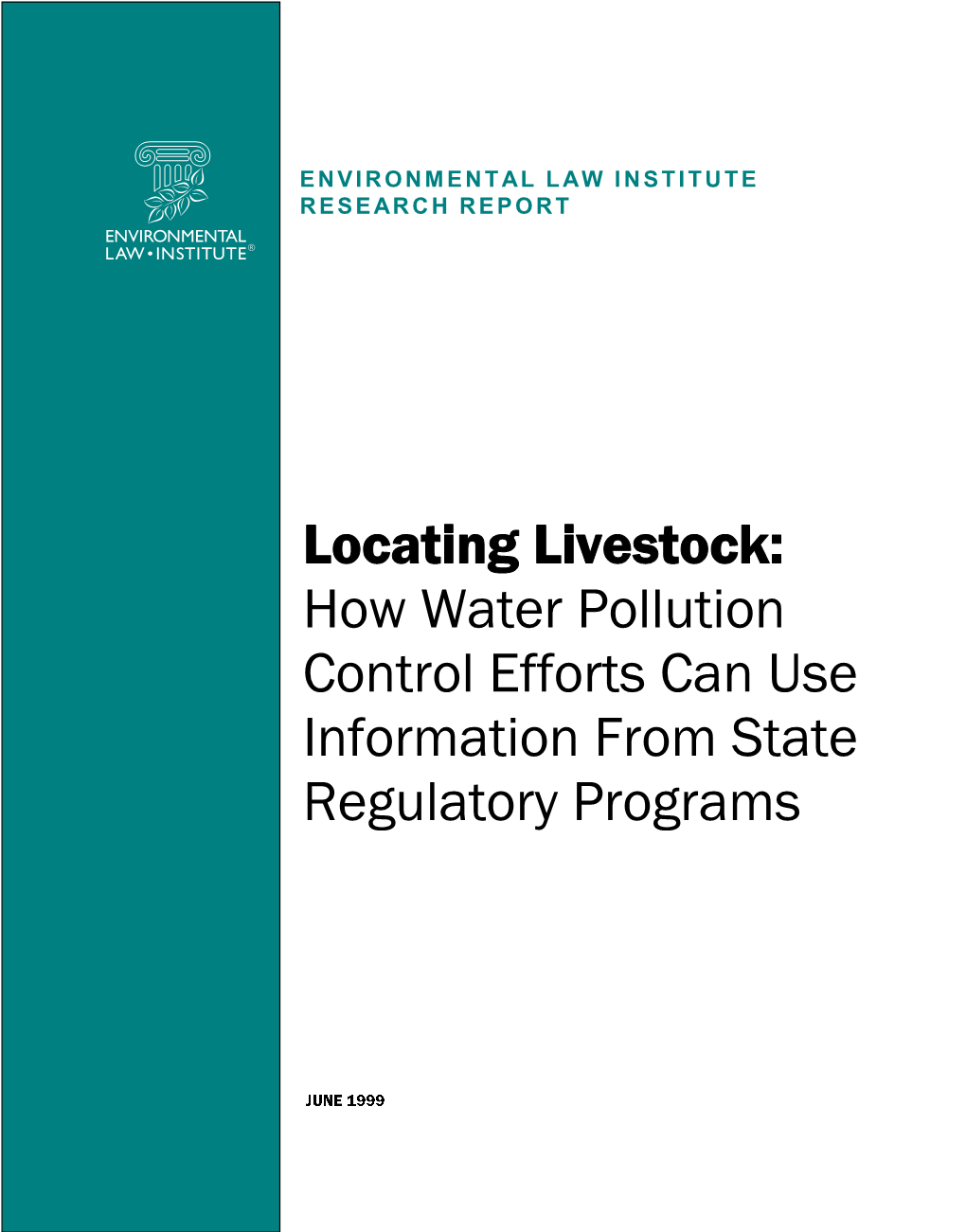 RFDWLQJ /LYHVWRFN How Water Pollution Control Efforts Can Use