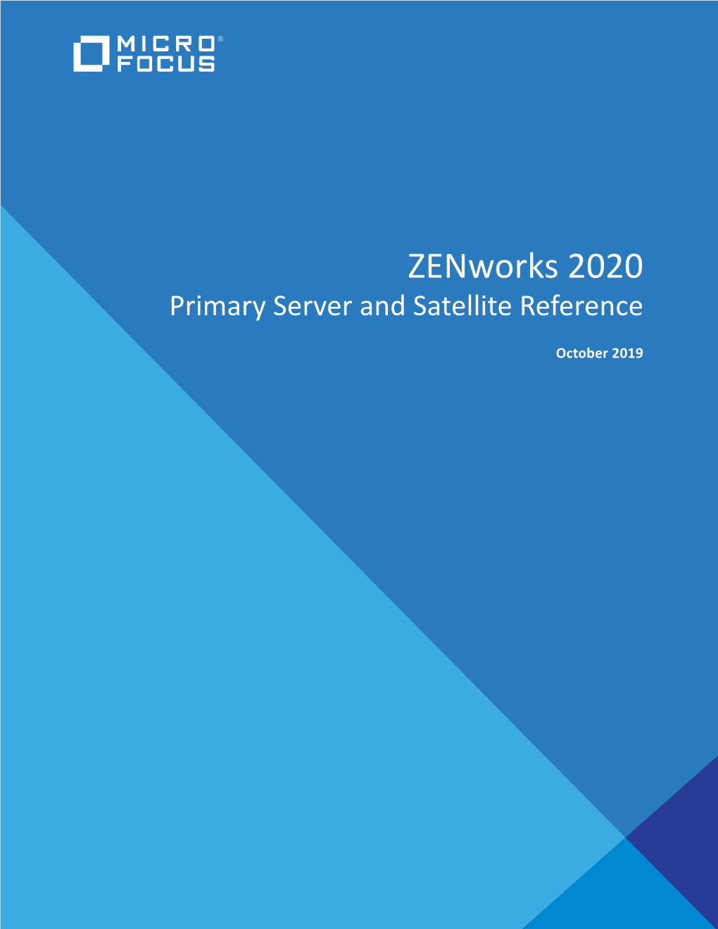 Zenworks Primary Server and Satellite Reference Provides Information About Managing Zenworks Primary Servers and Configuring Devices to Function As Satellites