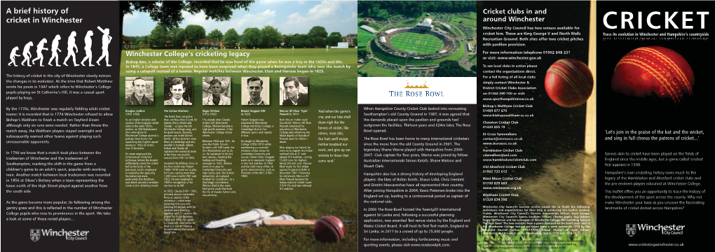 Cricket in Hampshire Leaflet