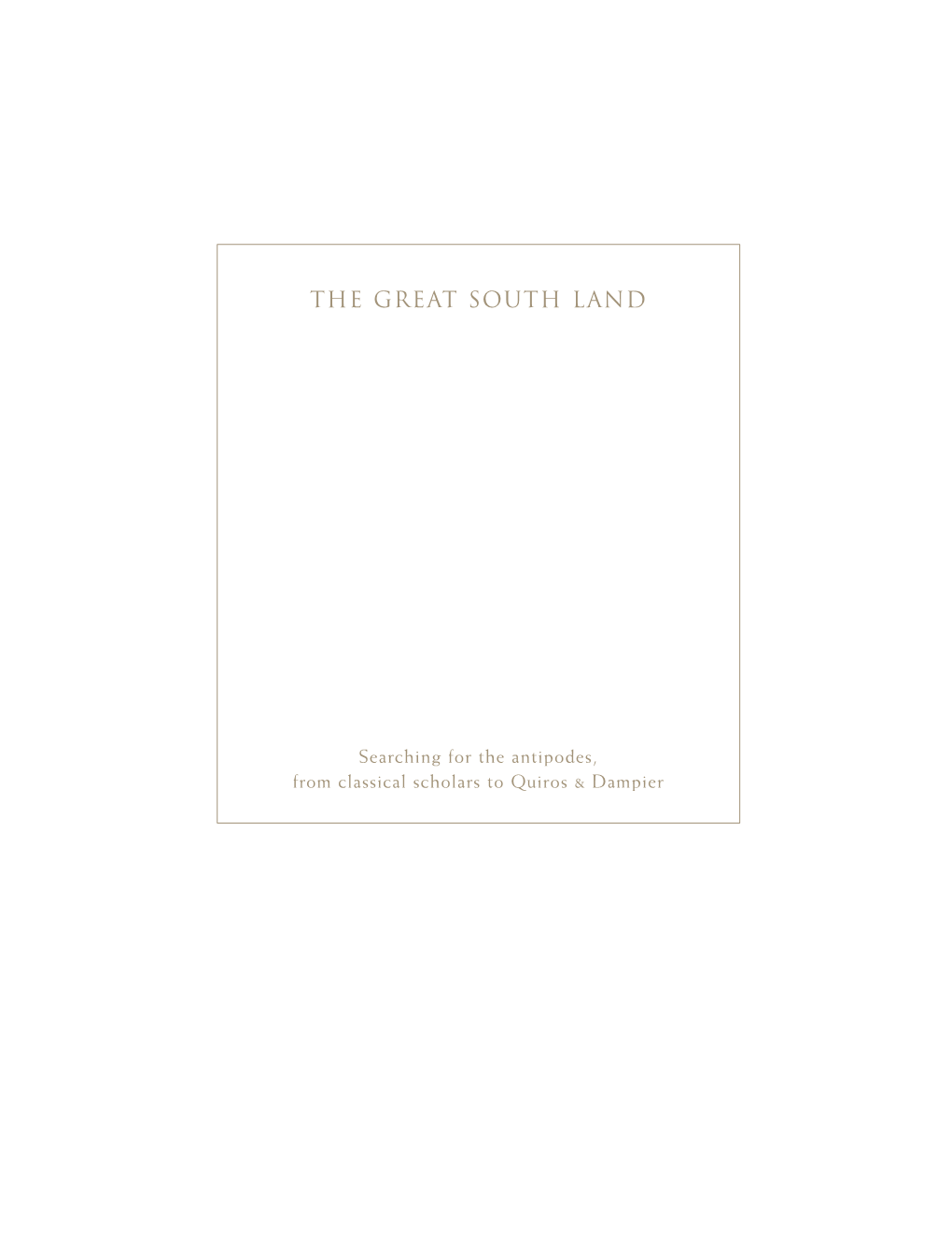 The Great South Land