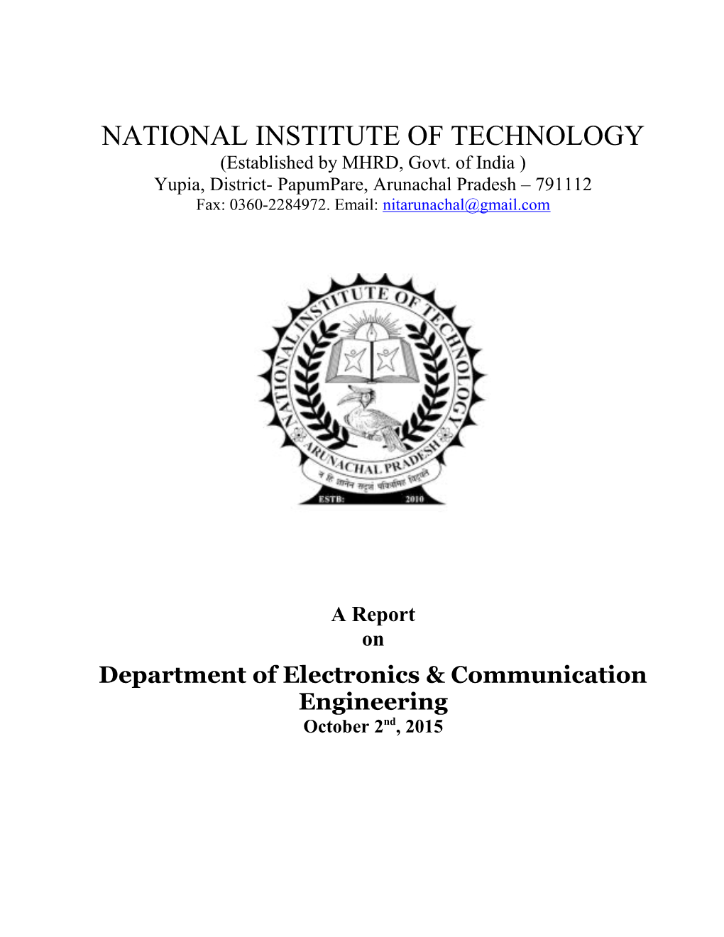 Department of Electronics & Communication Engineering