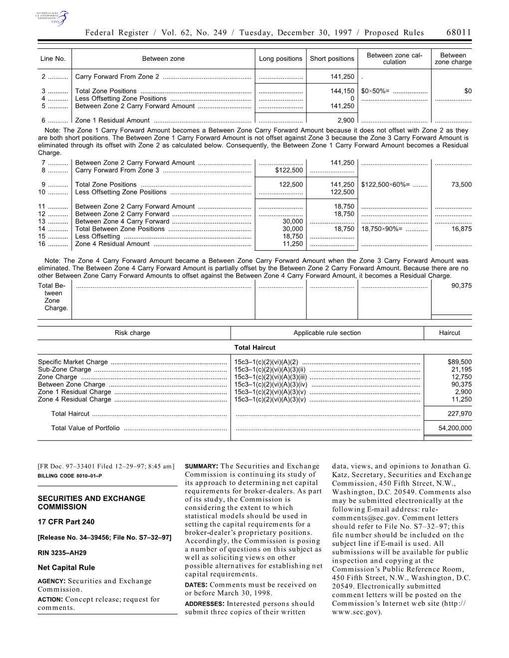 Federal Register / Vol. 62, No. 249 / Tuesday, December 30, 1997 / Proposed Rules 68011