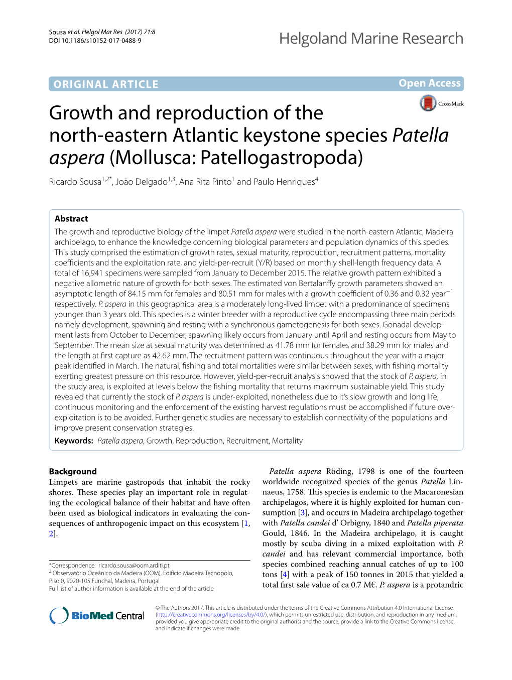 Growth and Reproduction of the North