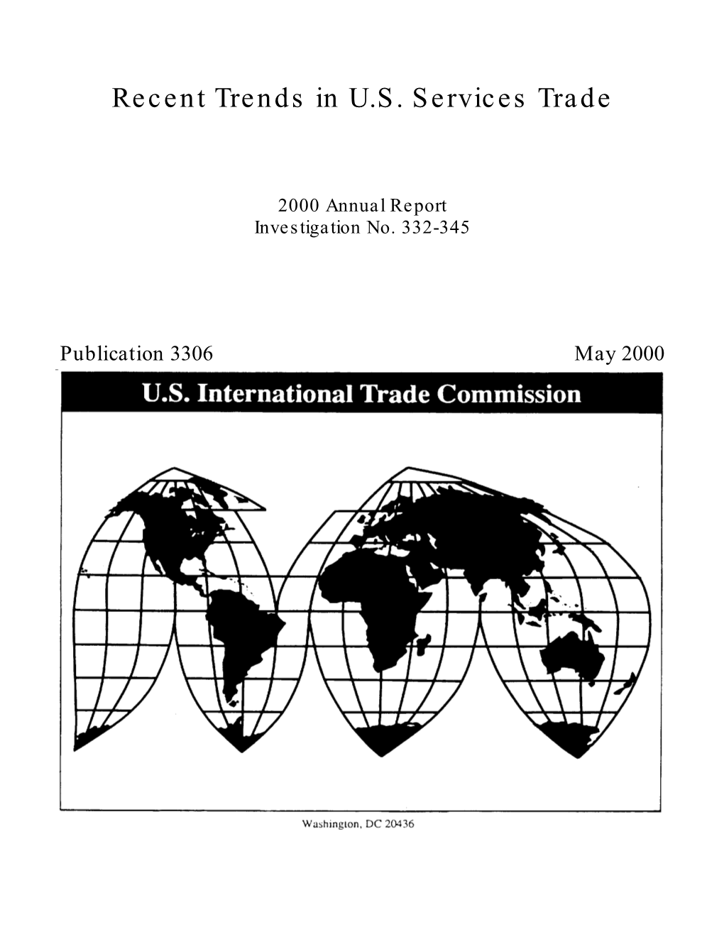 Recent Trends in U.S. Services Trade