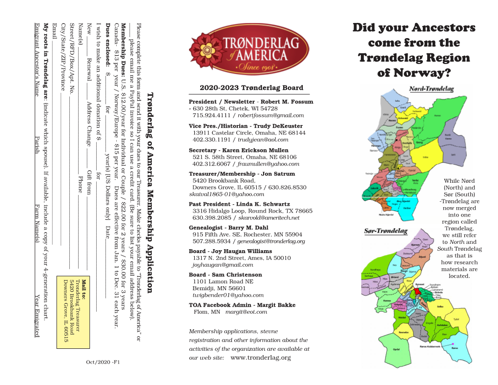 Did Your Ancestors Come from the Trøndelag Region of Norway?