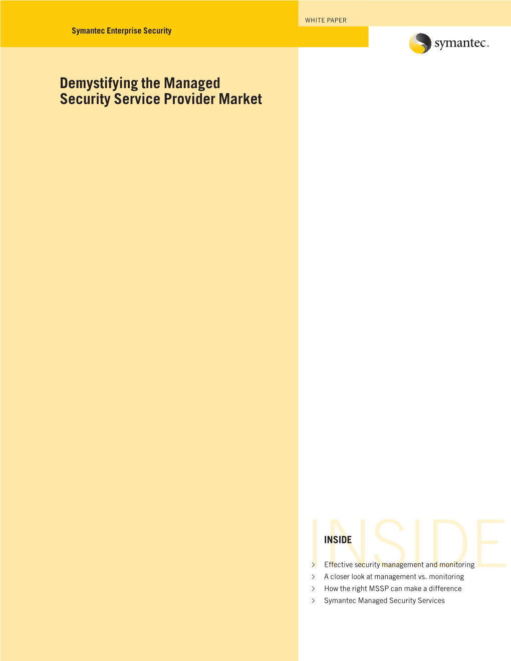 Demystifying the Managed Security Service Provider Market