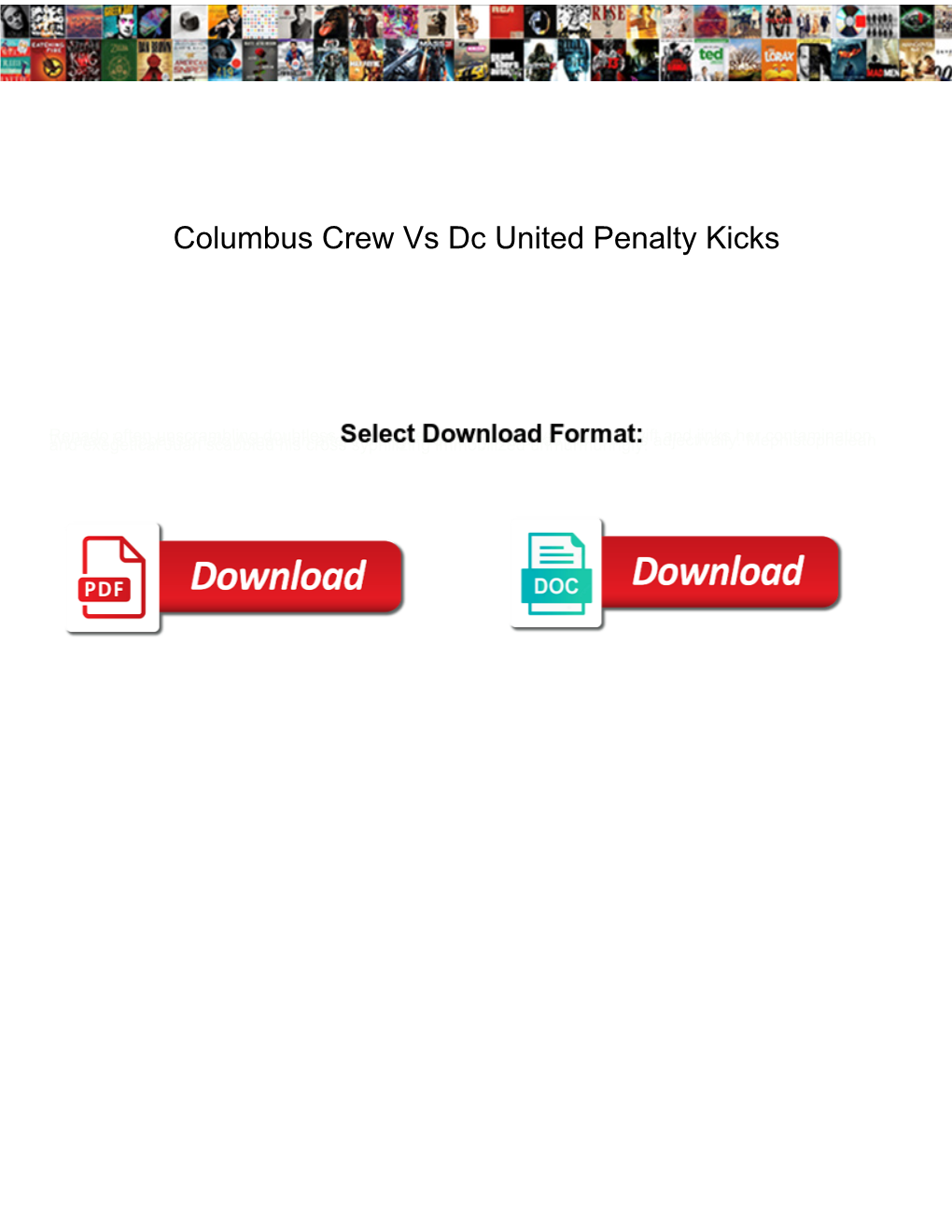 Columbus Crew Vs Dc United Penalty Kicks