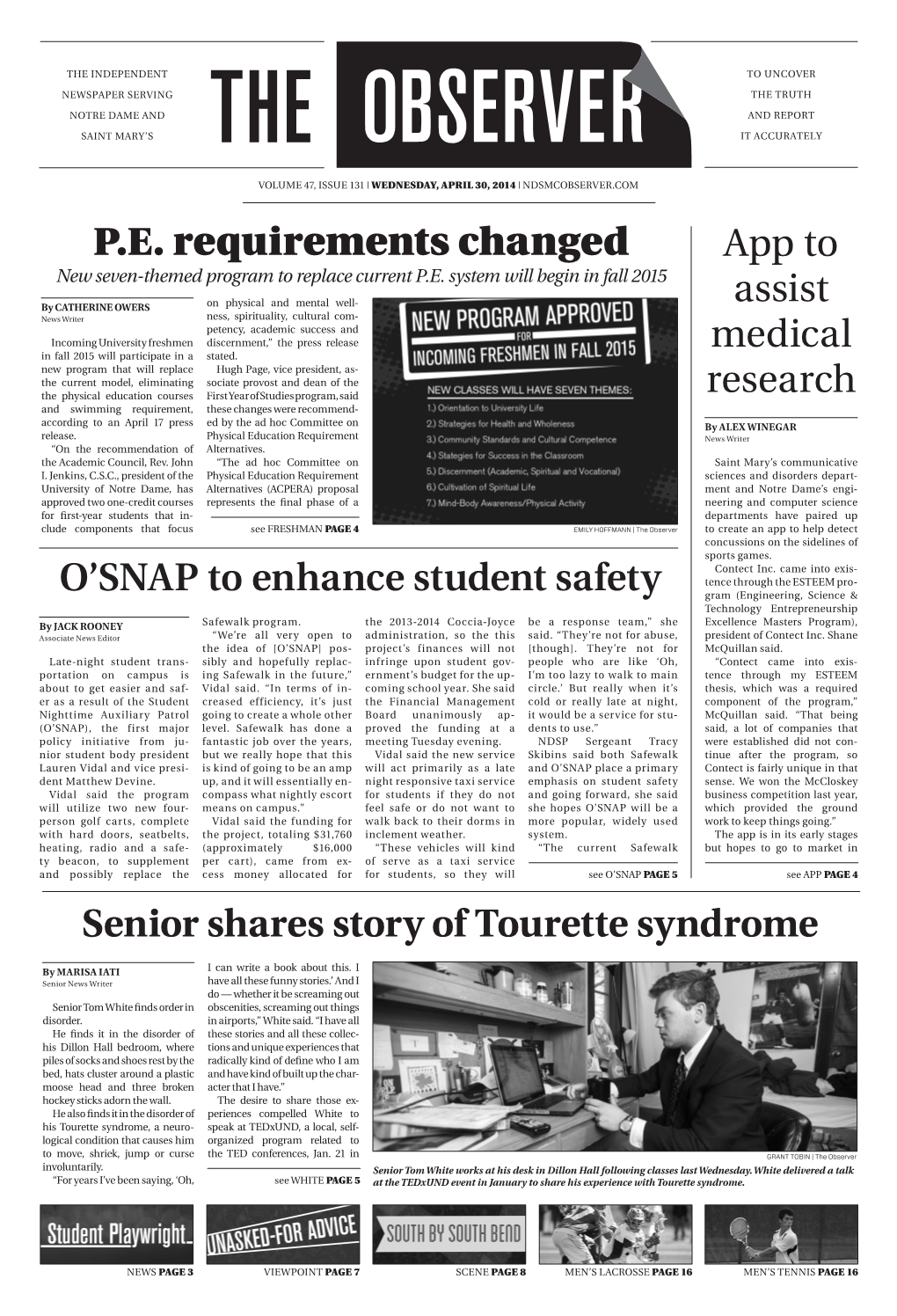 P.E. Requirements Changed App to Assist Medical Research O'snap To