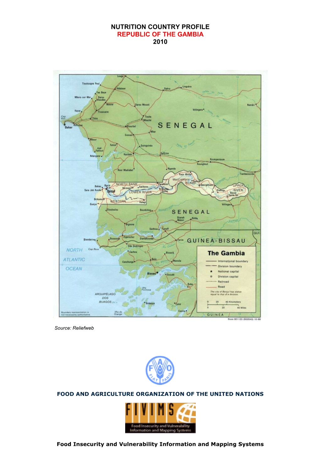 Nutrition Country Profile: Republic of the Gambia 2010