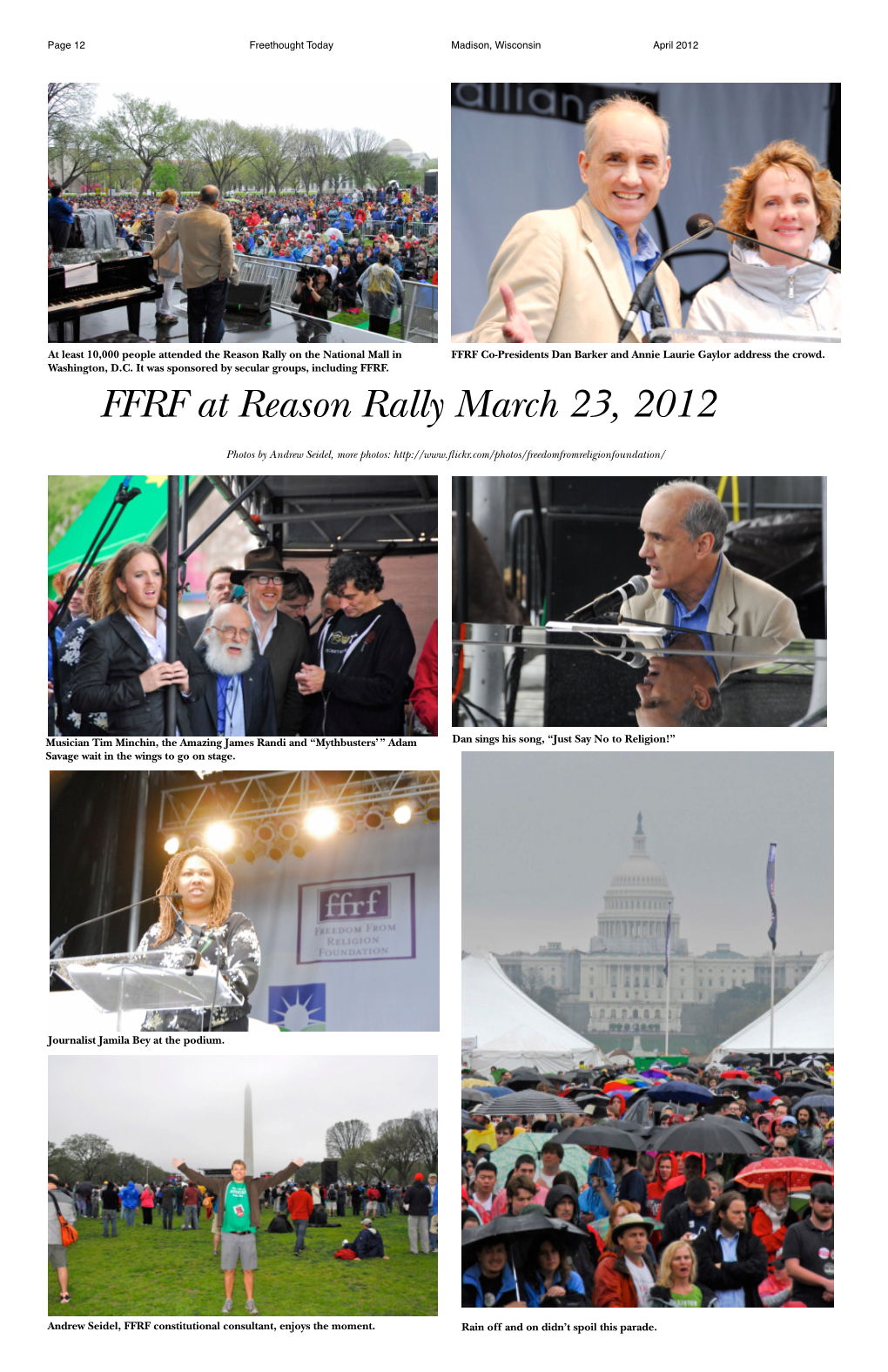 FFRF at Reason Rally March 23, 2012