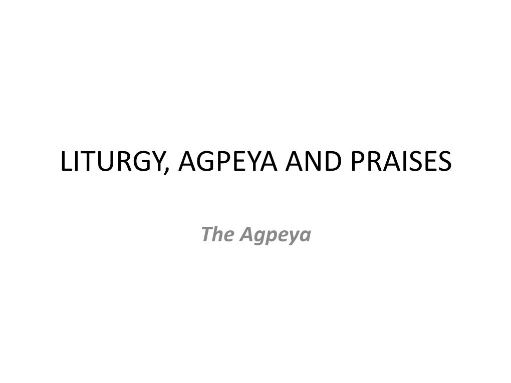 The Agpeya the Agpeya