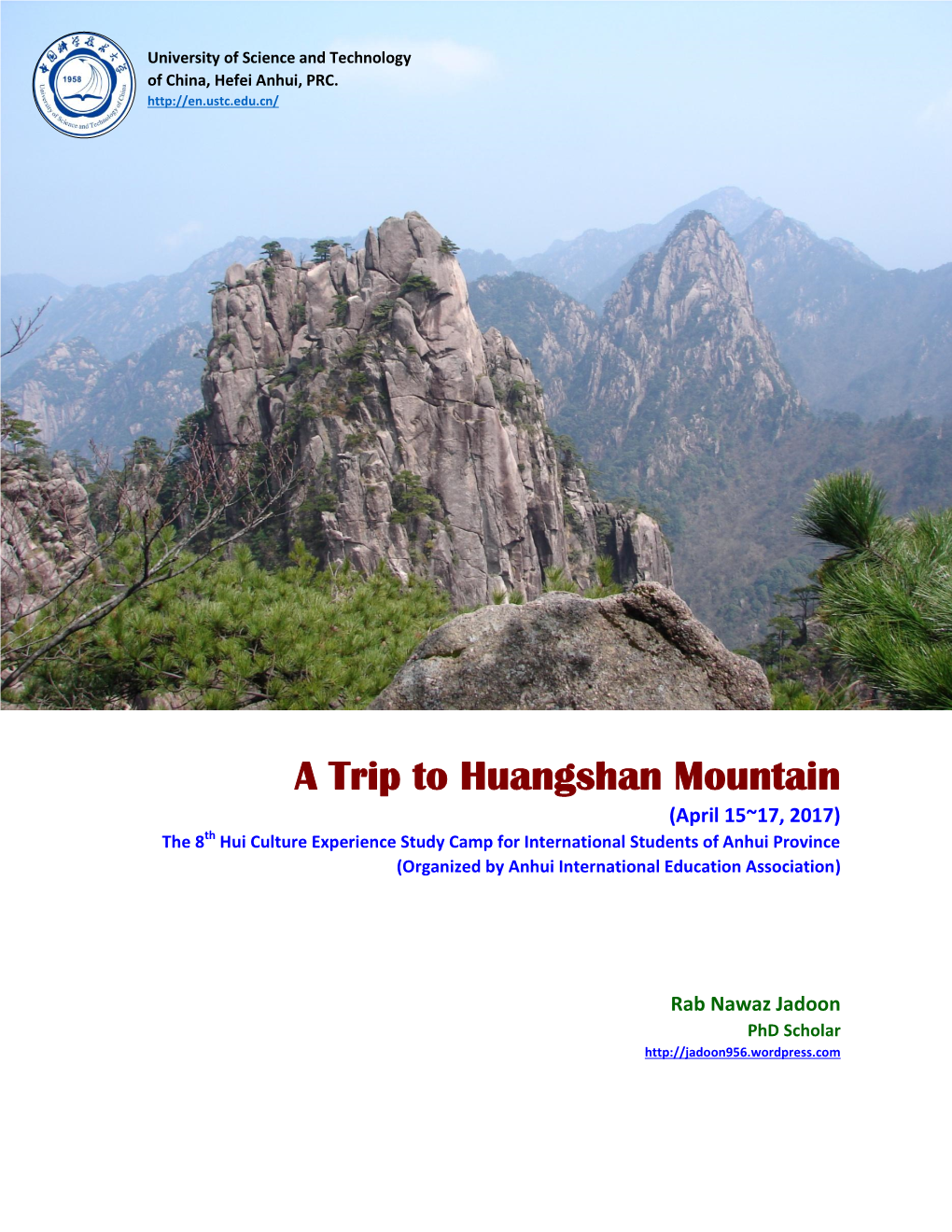 A Trip to Huangshan Mountain