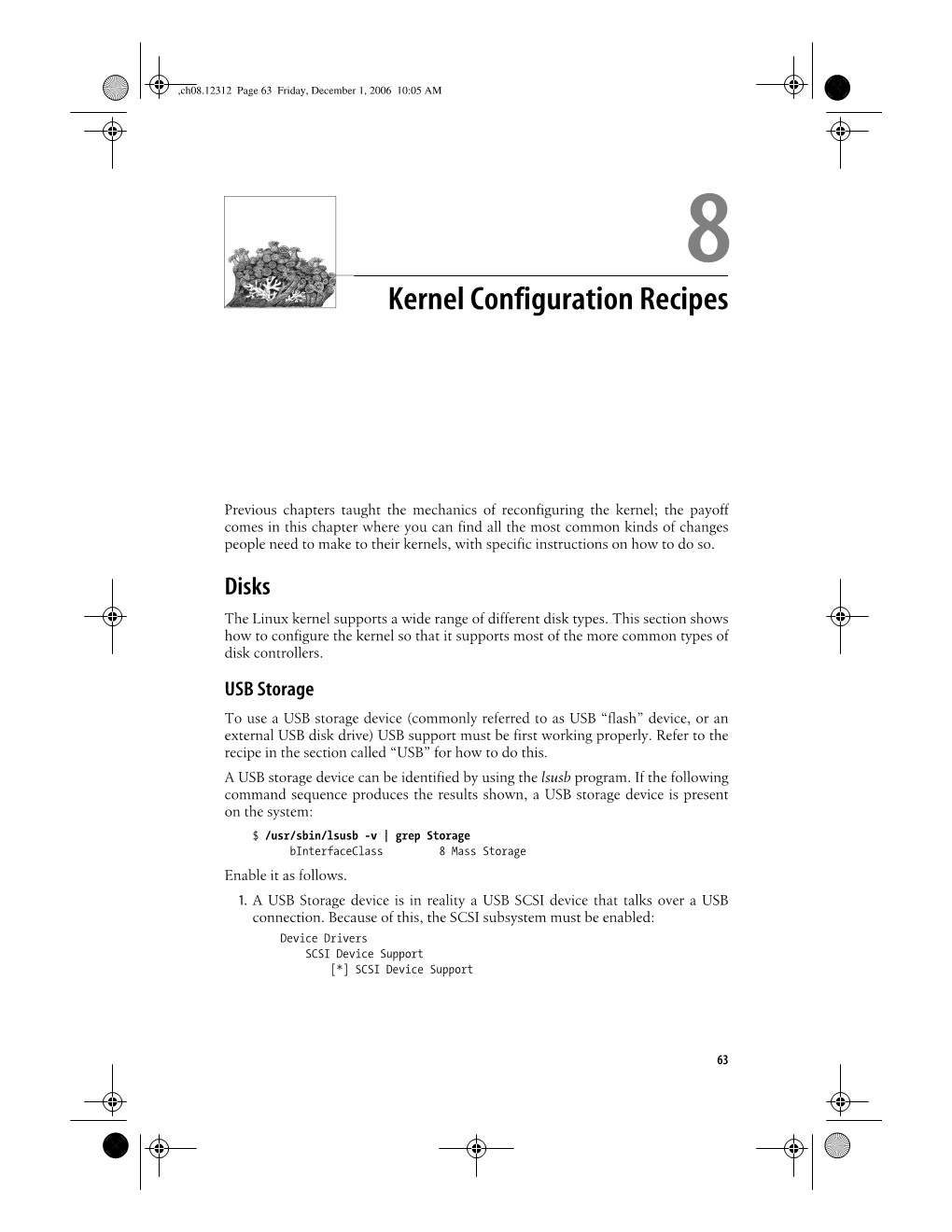 Kernel Configuration Recipes 8 Kernel Configuration Recipes