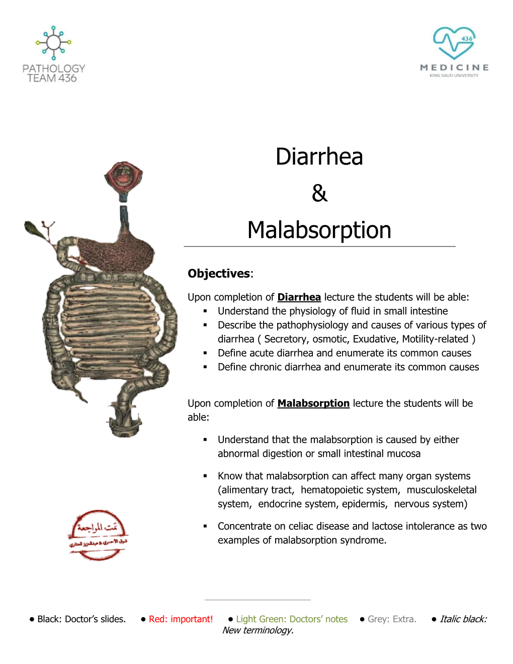 Diarrhea & Malabsorption